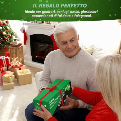 Detalle 2 de CEEPUY 8 Pollici Mini Motosega a Batteria 880W con 2x4000mAh – Potatura efficace e sicura