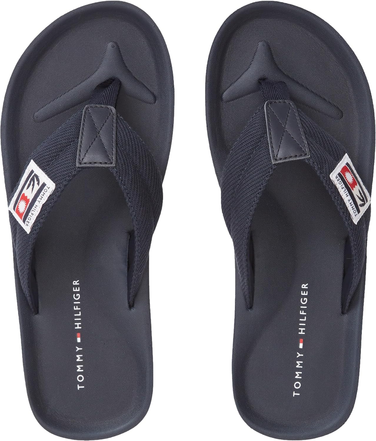 Detalle de Tommy Hilfiger Men's Comfort Patch Beach Sandal Fm0fm05900 Flip Flops
