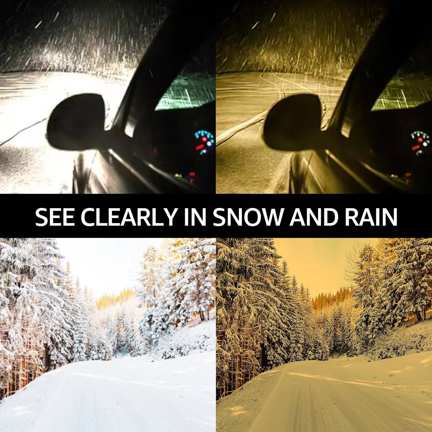 Thumbnail 3 de LVIOE 2er Set Nachtsichtbrille mit gelben TAC-Gläsern (polarisiert) im Fit-Over-Design