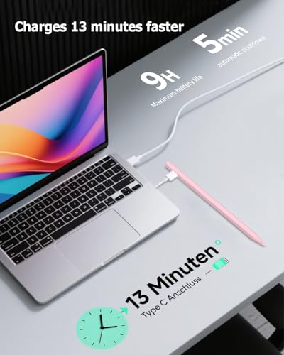 Thumbnail 1 de MYSTILUCK Pink Stylus Pen for iPad Pro, Air, Mini (2018–2026): Palm Rejection and Fast Charge
