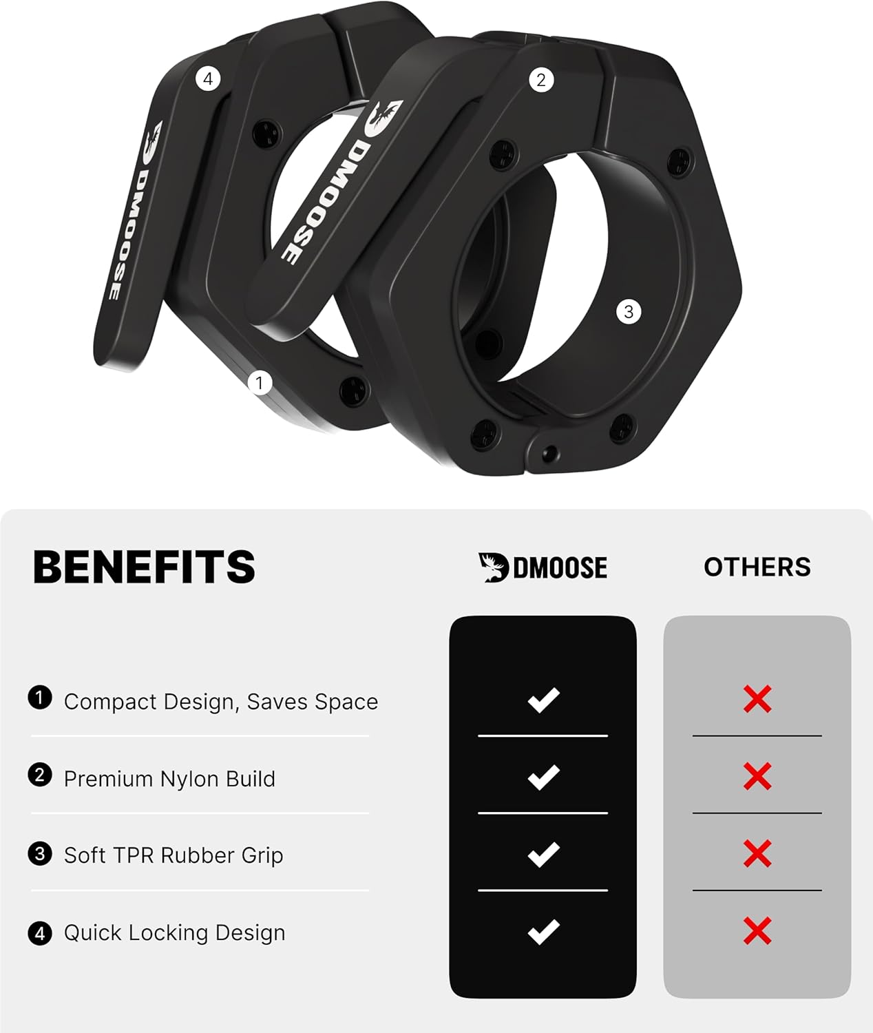 Thumbnail 4 de DMoose Barbell Clips 2 Inch Pair