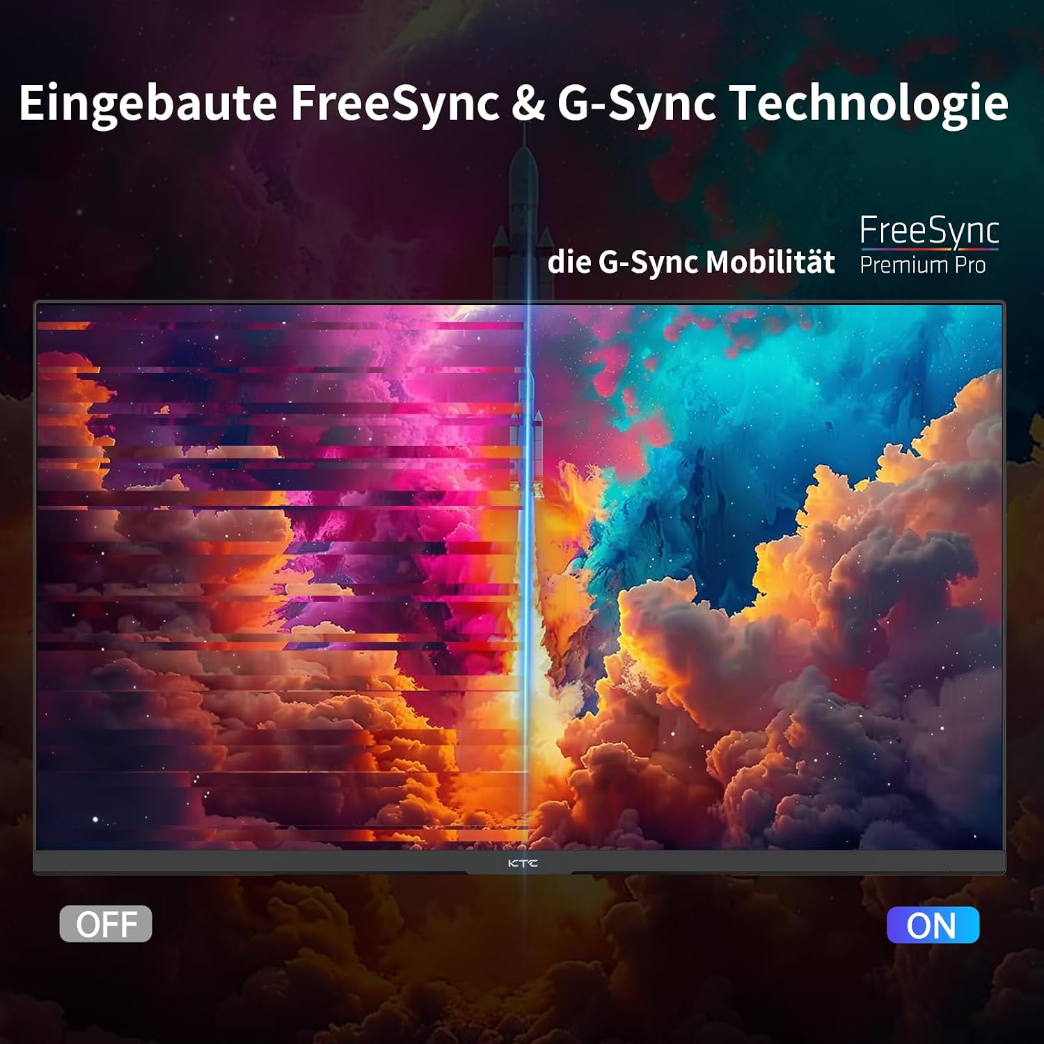 Thumbnail 5 de KTC Monitor 24 Zoll – QHD 2K, IPS, 100 Hz, Anti-Blue Light, 122% sRGB, Adaptive Sync