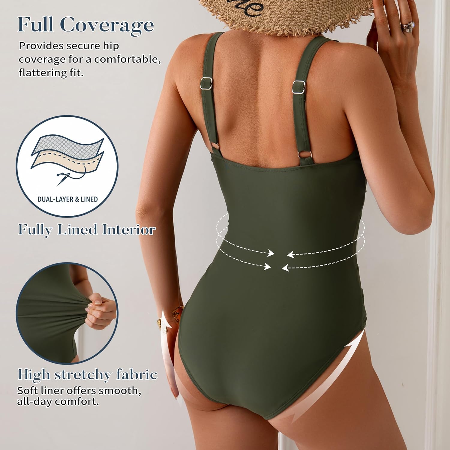 Thumbnail 5 de B2prity Women's Mesh One Piece Swimsuit with Tummy Control and Push-Up Support