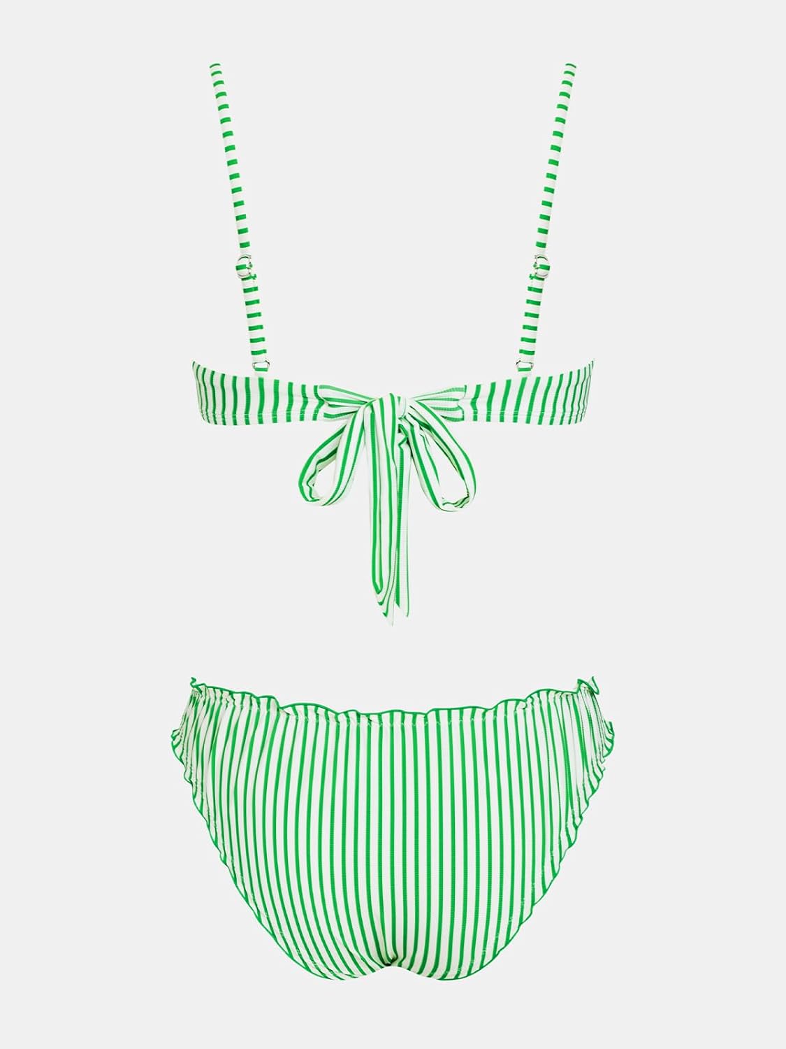 Thumbnail 6 de CUPSHE Bikini da donna due pezzi con scollo rotondo, volant e chiusura posteriore regolabile