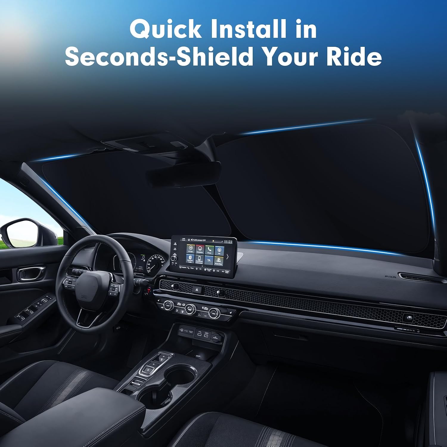 Thumbnail 6 de Mixsuper Windshield Sun Shade for Honda Civic