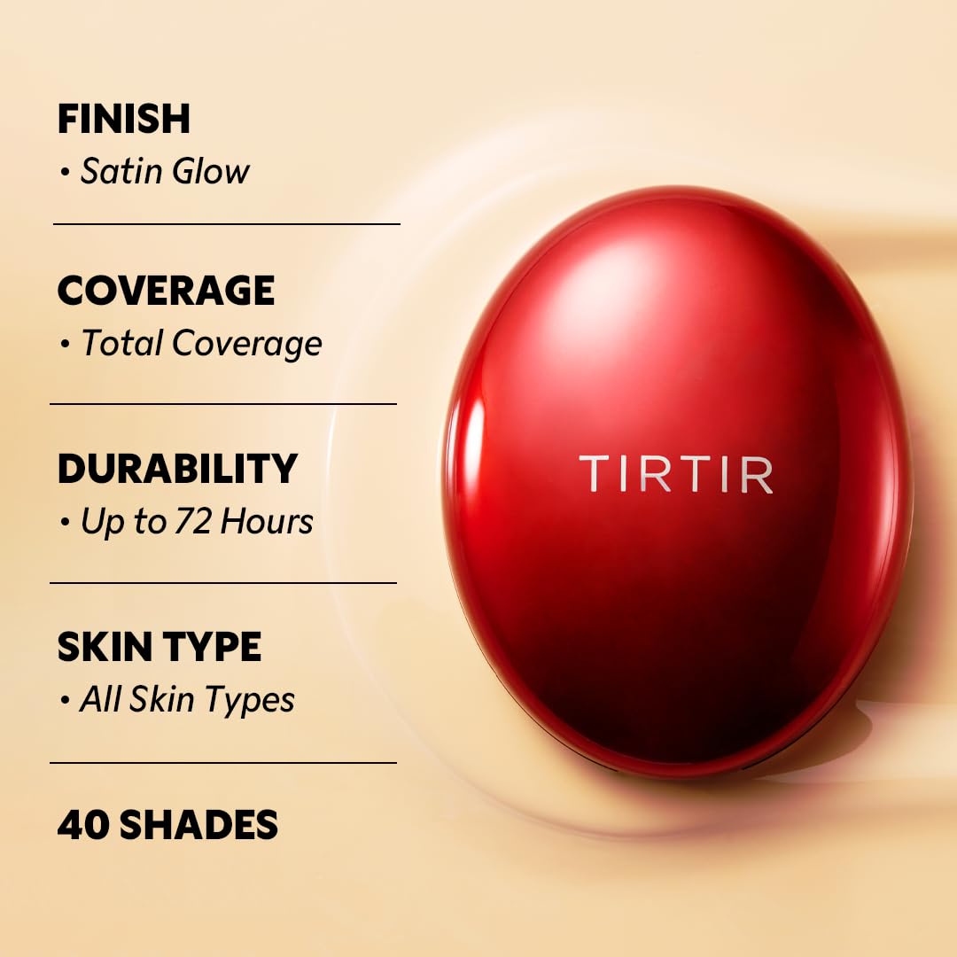 Detalle 1 de TIRTIR TIRTIRRED21 Mask Fit Red Cushion Foundation, #21N Ivory, Satin Glow