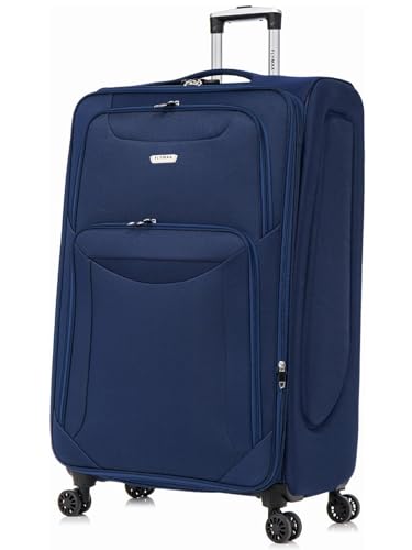 Detalle de FLYMAX 24\" Medium Super Lightweight 4-Wheel Suitcase (Navy)