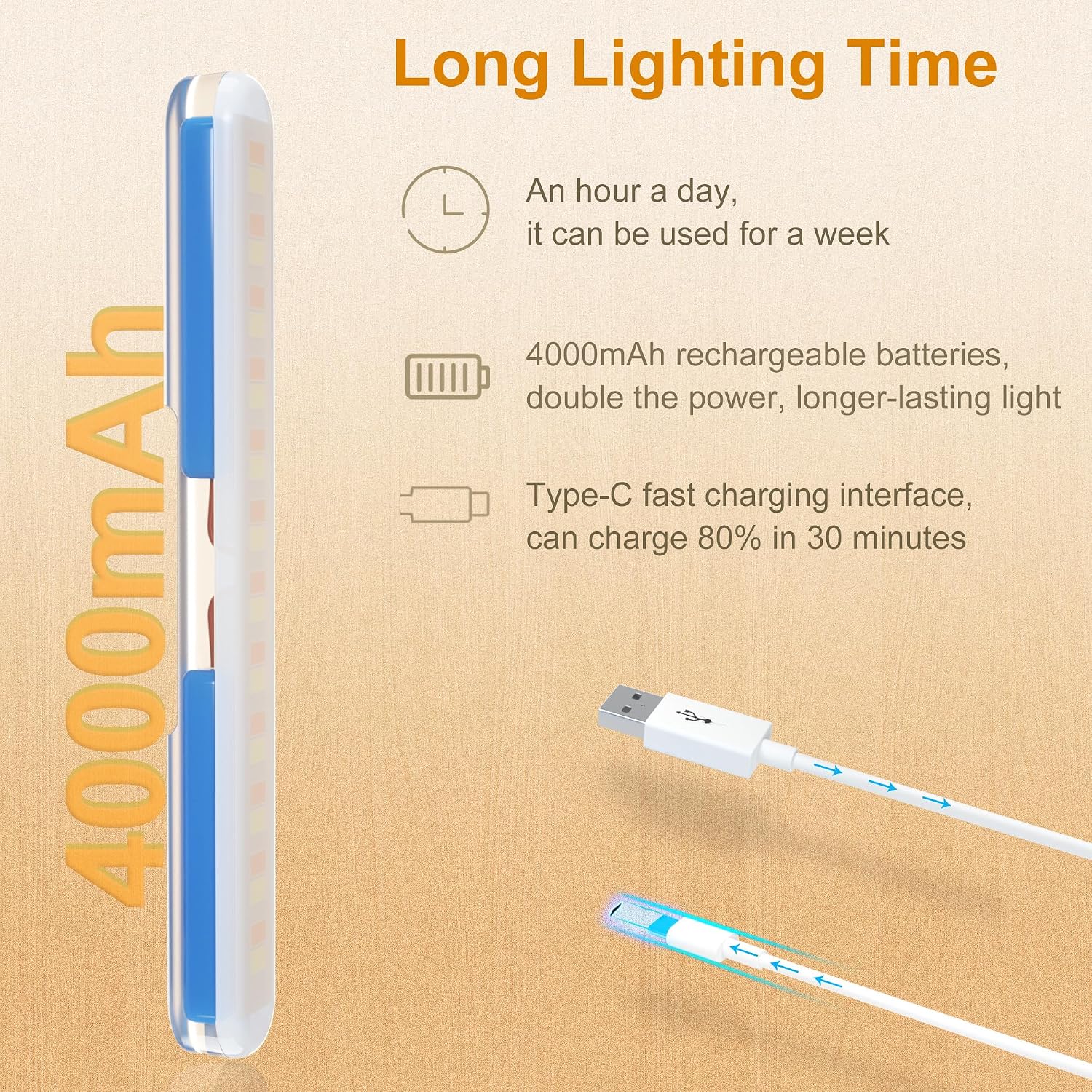 Thumbnail 1 de Benreom Rechargeable Vanity Lights, 4000mAh Battery