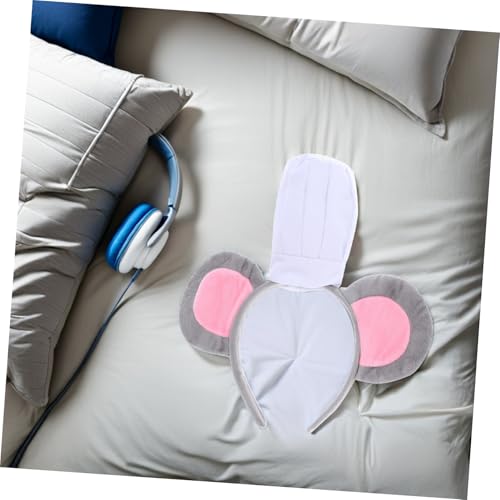 Thumbnail 6 de Kisangel 4-Piece Mouse Ears Headband Costume Set, Grey Plush