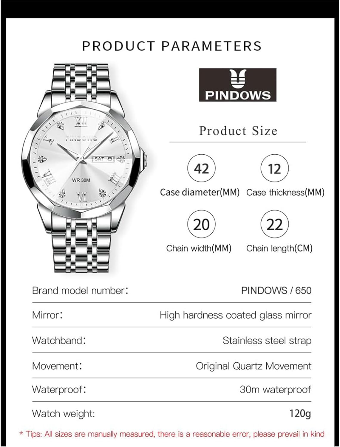 Thumbnail 6 de PINDOWS Luxusuhren Herren Quarz-Chronograph