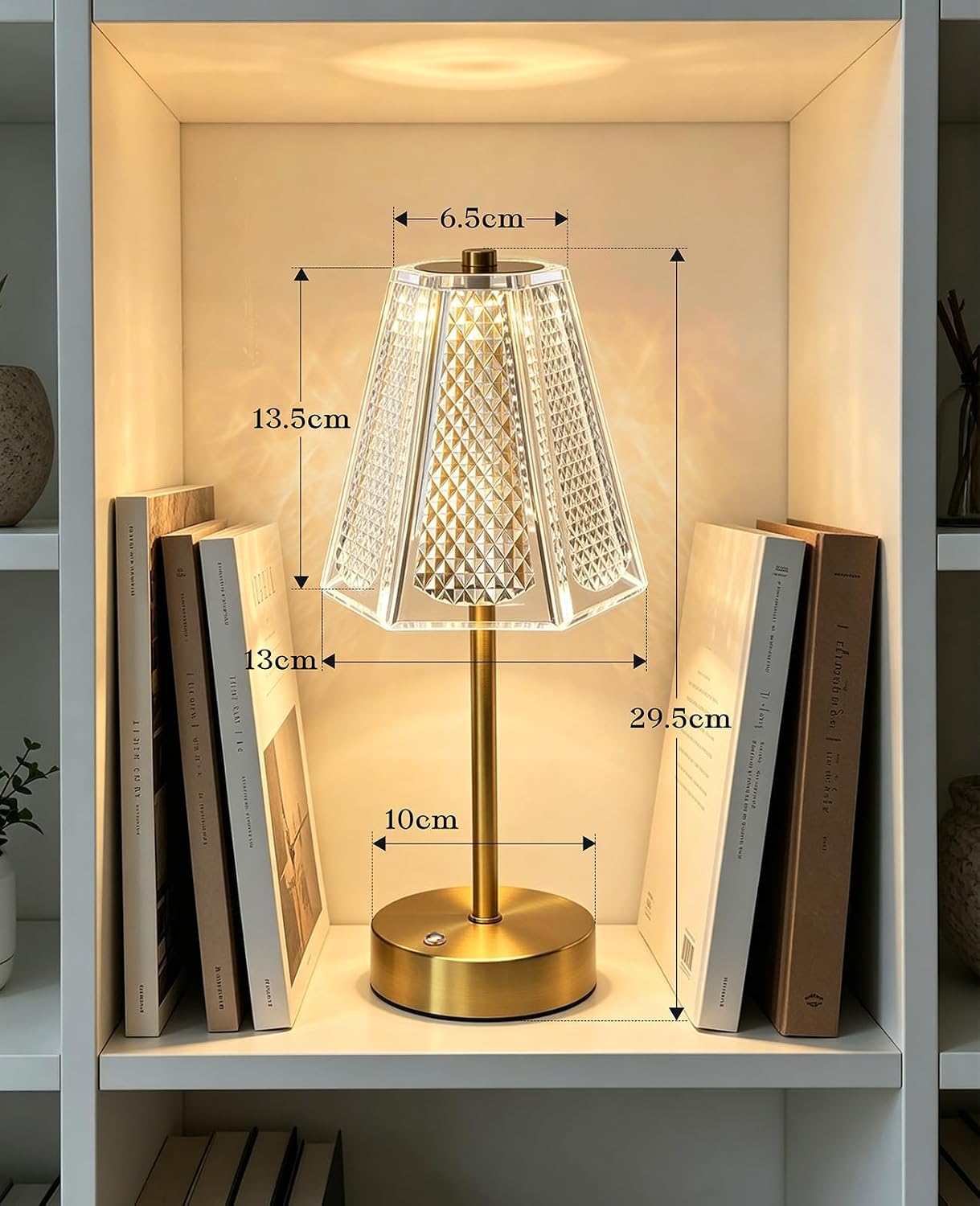 Detalle de Rechargeable Table Lamp with 5200mAh Battery — Cordless, Touch Control and 3 Colour Options