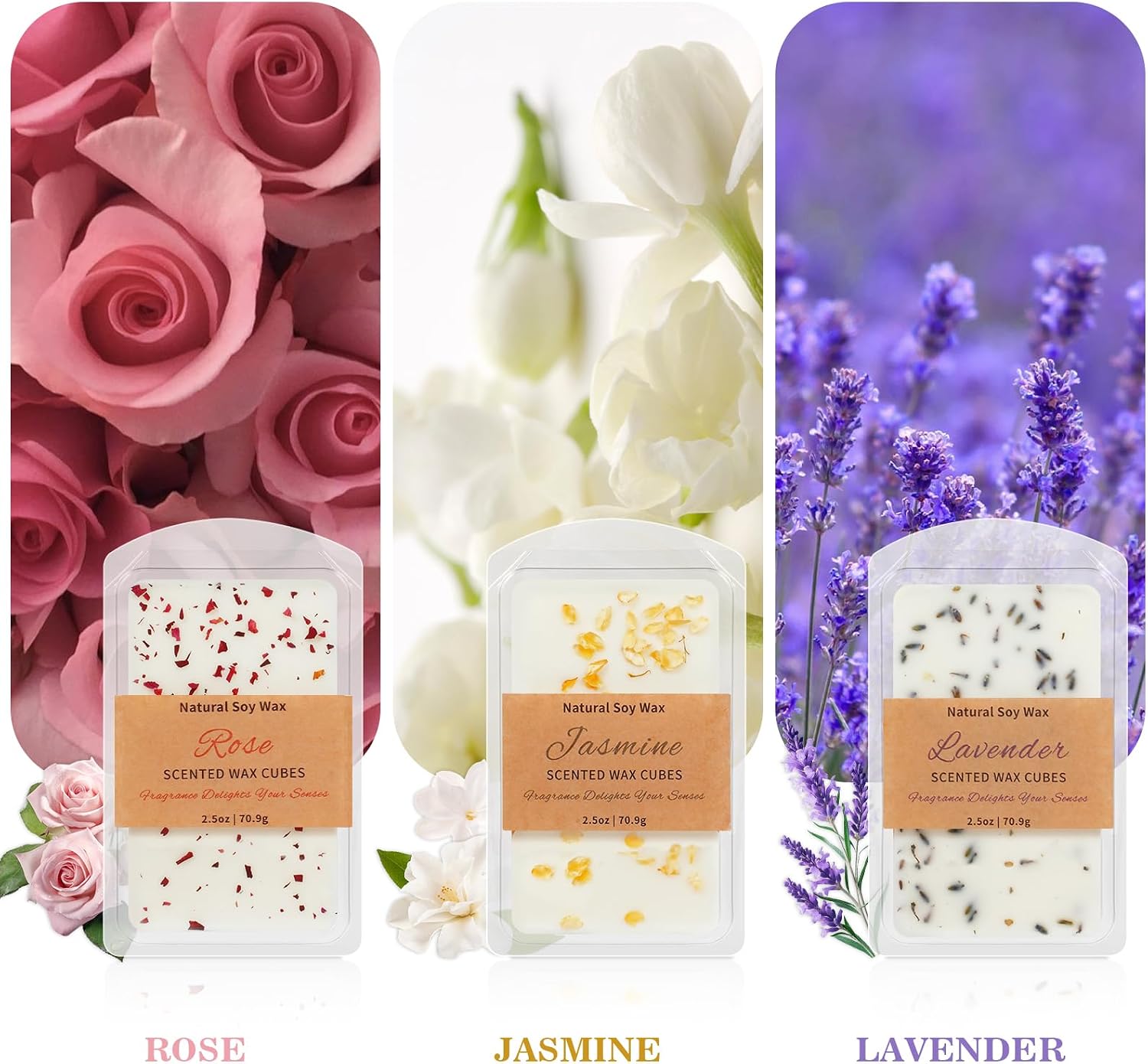 Thumbnail 1 de SCENTORINI Wax13 Wax Melts, 3-Pack with Rose, Lavender & Jasmine