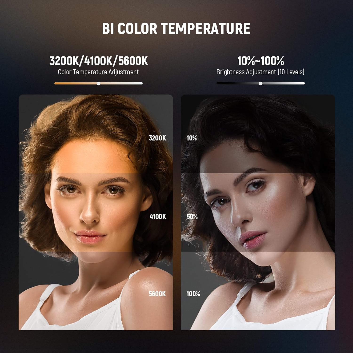 Thumbnail 2 de NEEWER NL-36AI : lampe vidéo LED portable bicolore 3200K–5600K, dimmable