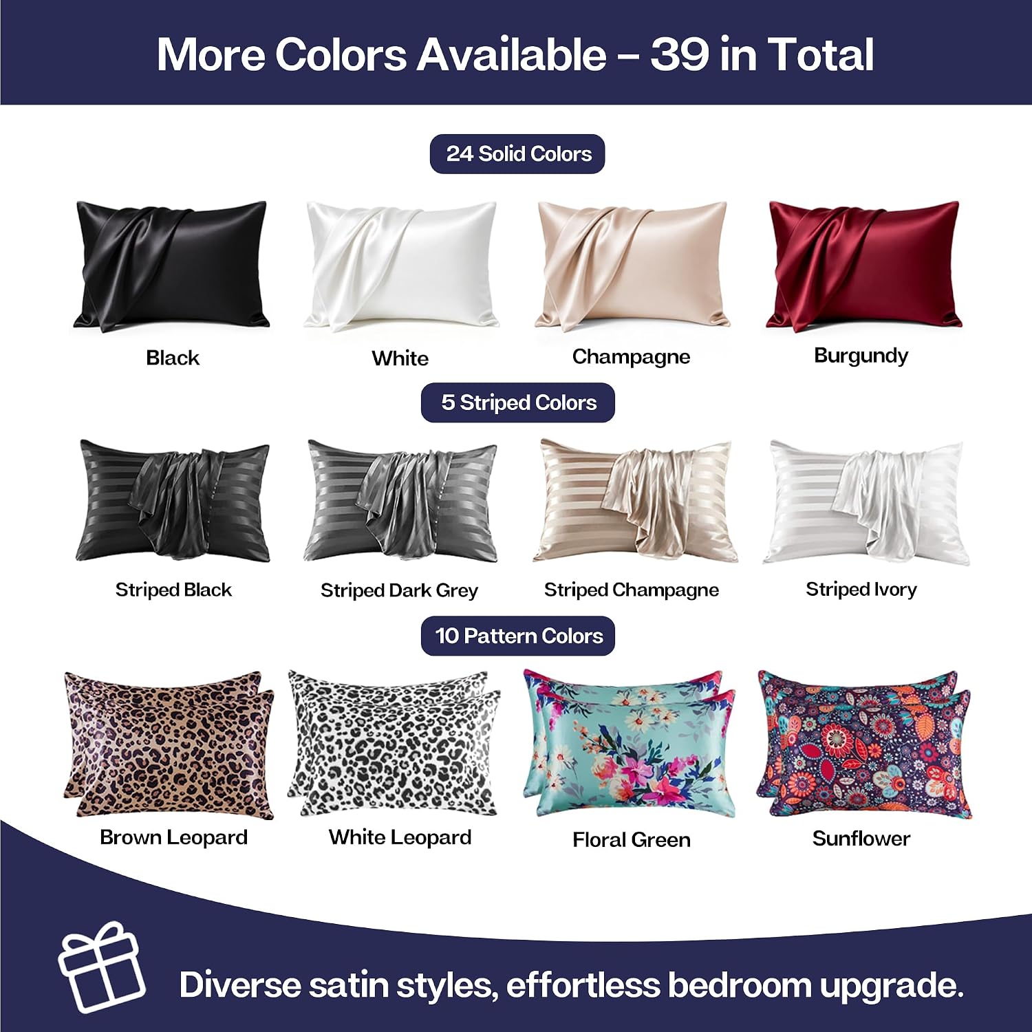 Thumbnail 6 de MR&HM Satin Pillowcases, Queen Size