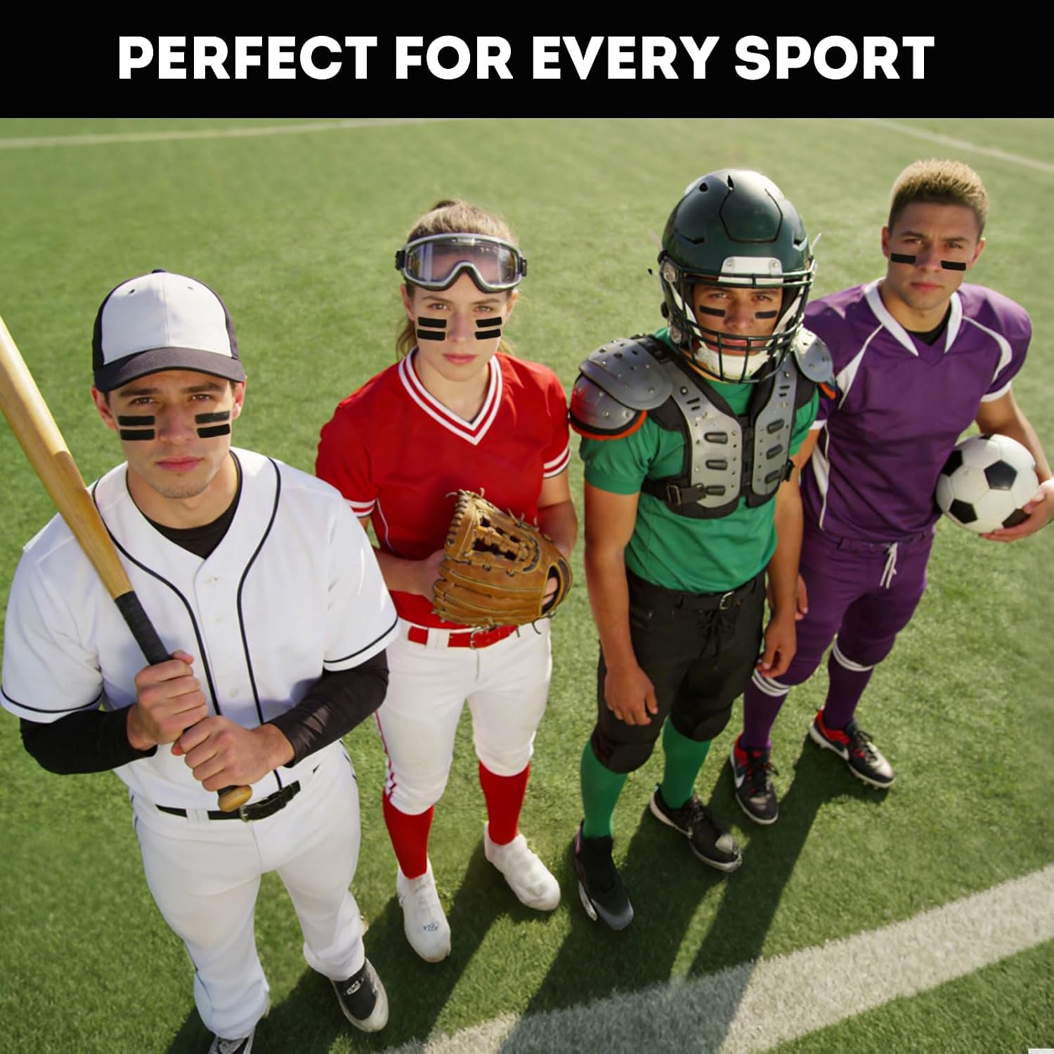 Detalle 2 de Warmify 20-Pack Eye Black Sticks for Sports, Anti-Glare, Sweat-Resistant