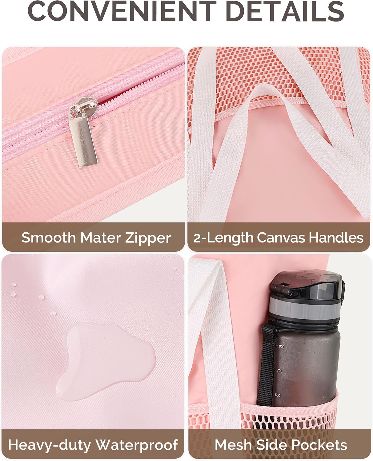 Thumbnail 5 de HOMESPON beach tote bag 38.1x15.9x35.6cm