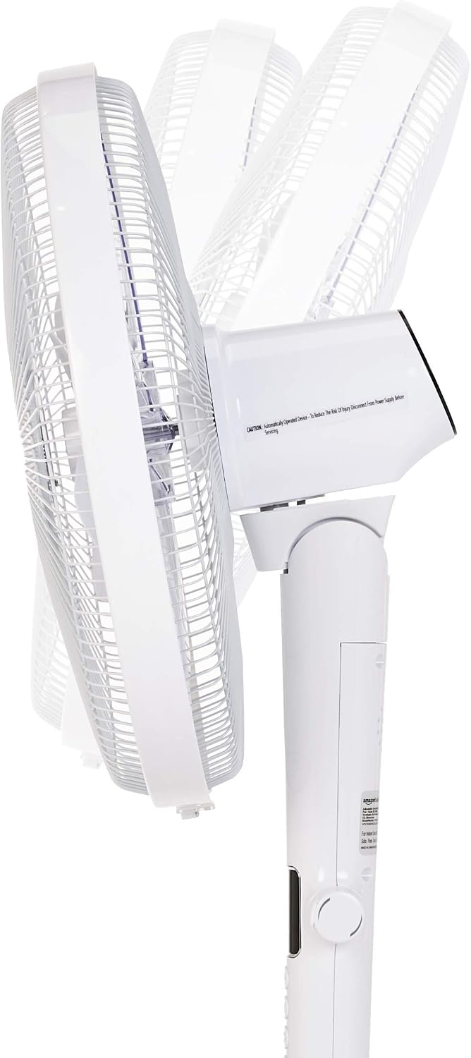 Detalle 2 de Amazon Basics pedestal fan 5‑blade 12‑speed