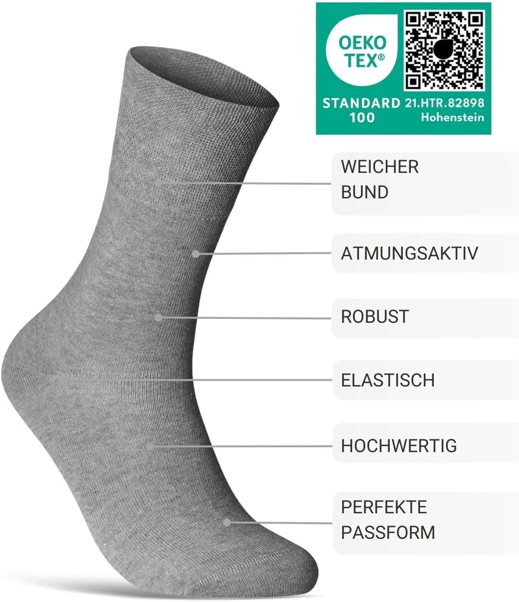 Detalle de sockenkauf24 Diabetikersocken 6 Paar ohne Naht