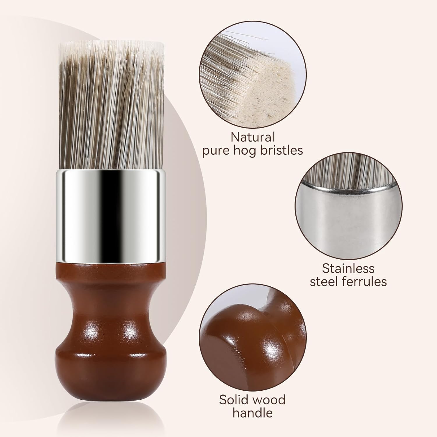 Detalle de LUXGROVE Leather & Furniture Salve Brush for Leather, Wood & Car Interiors
