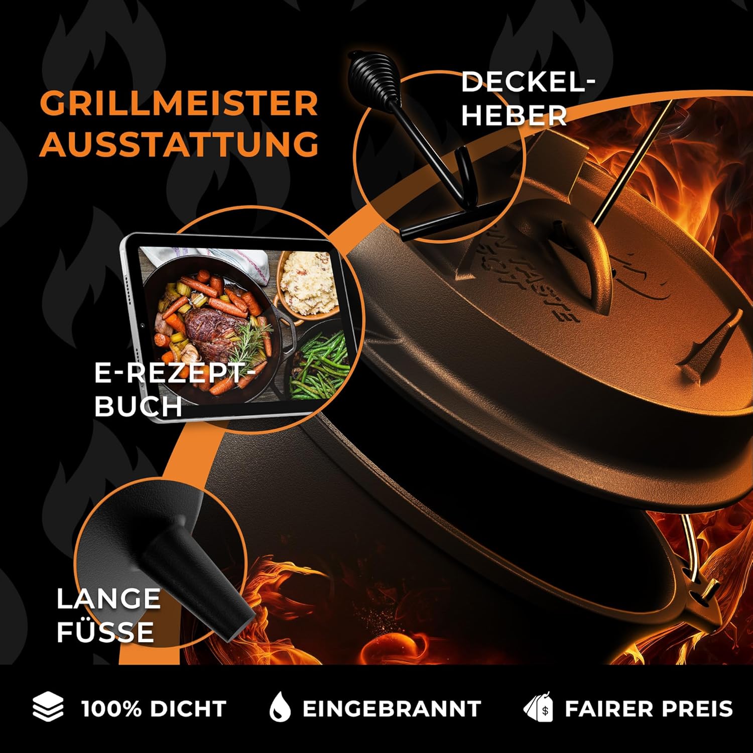 Detalle 2 de IRON TASTE Dutch Oven Set 12 l