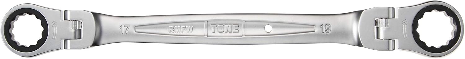 Detalle de トネ(TONE) HPRMFW-1719 両首振ラチェットめがねレンチ 17×19mm・首振角度180度