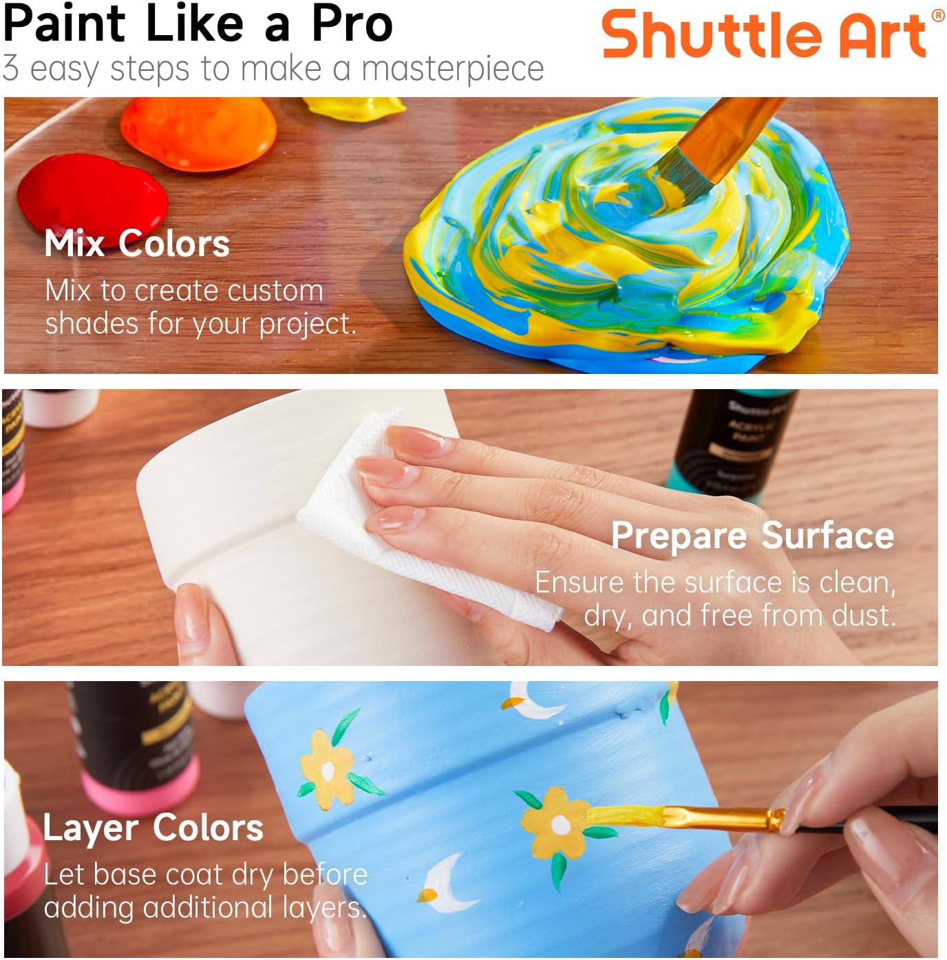 Thumbnail 5 de Shuttle Art outdoor acrylic paint set 60ml
