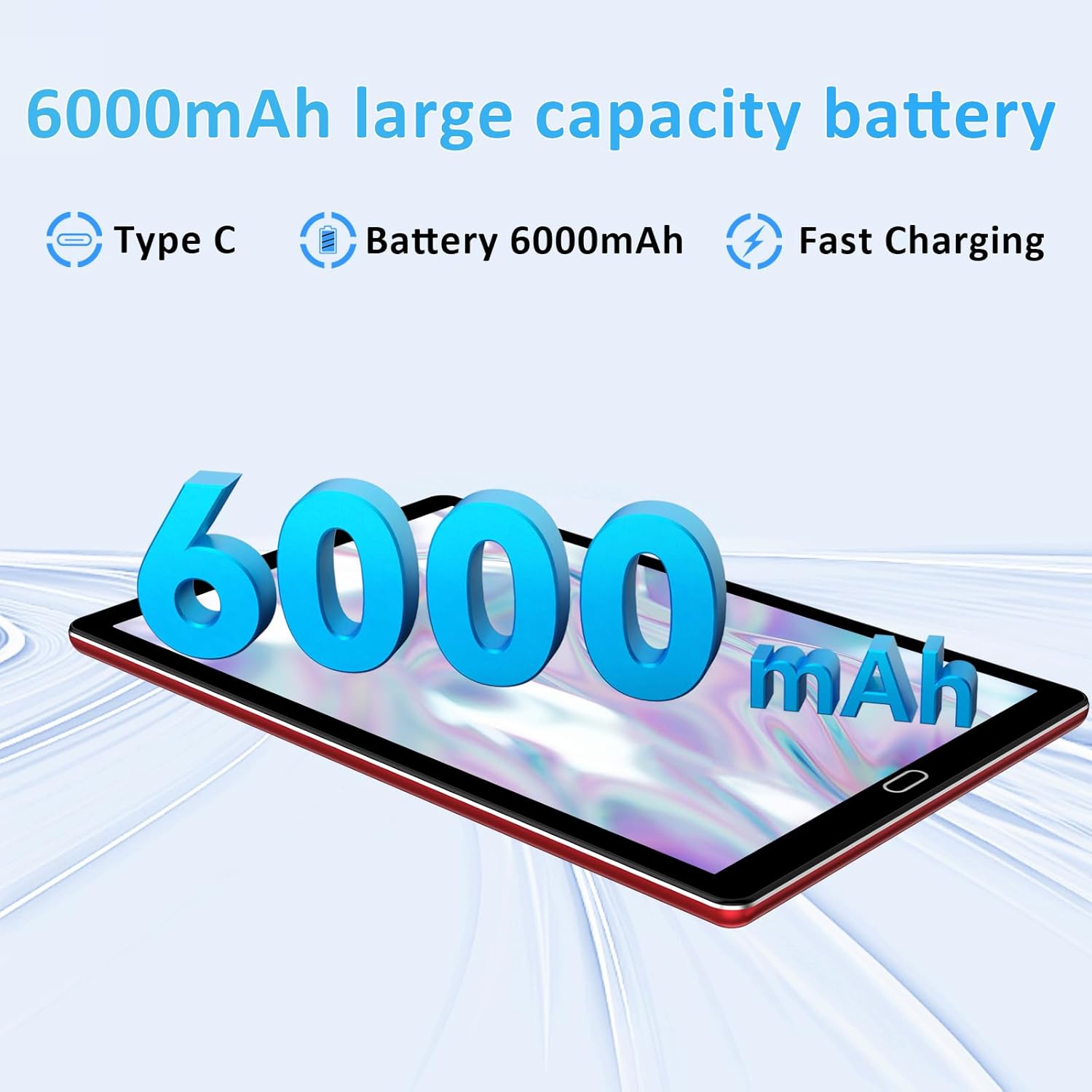 Thumbnail 5 de GOODTEL Tablette Android 13 10 pouces (64 Go + extensible) 5G/2,4G, GPS, double appareil photo et étui clavier-souris – Rouge