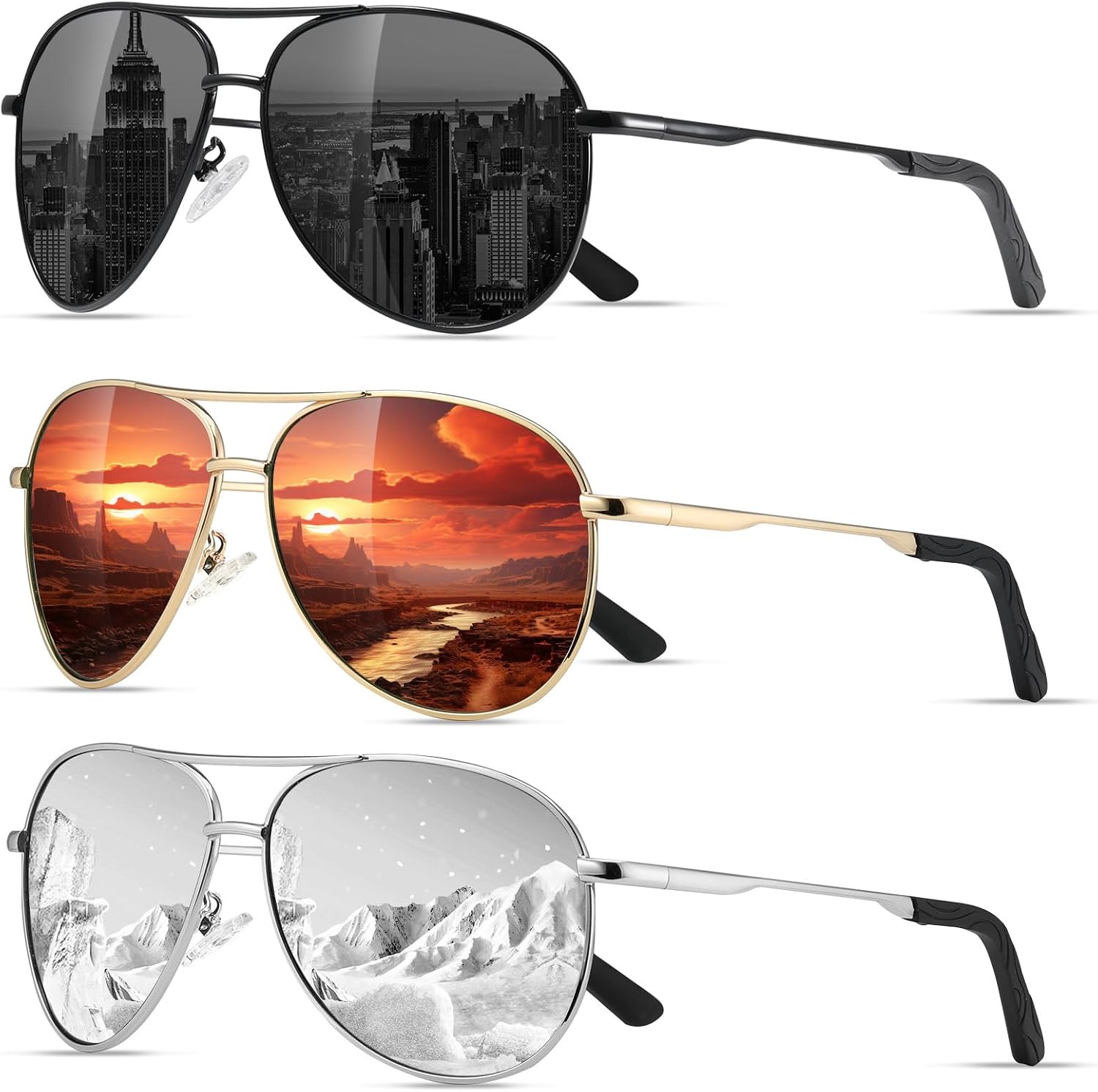 Detalle de Eiuizah Aviator Sunglasses with Metal Frame