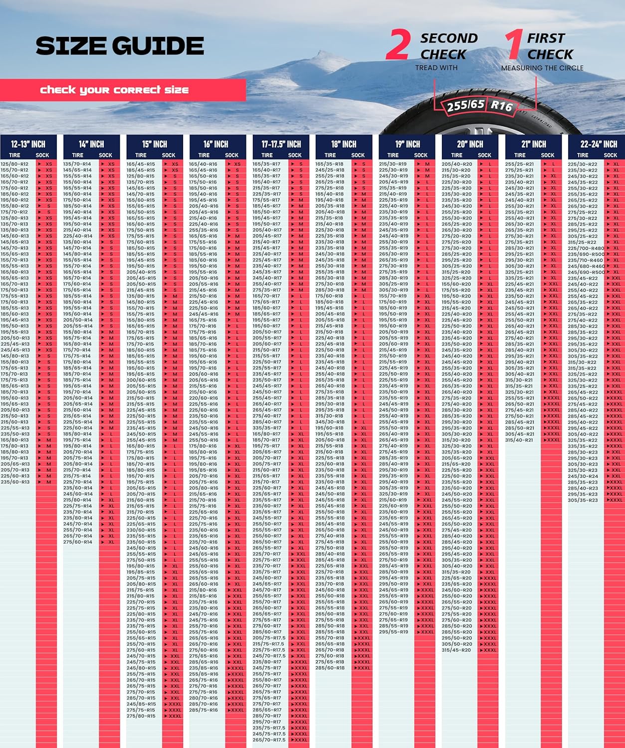 Thumbnail 3 de K-Musculo Snow Socks for Tires XXL 2-Pack