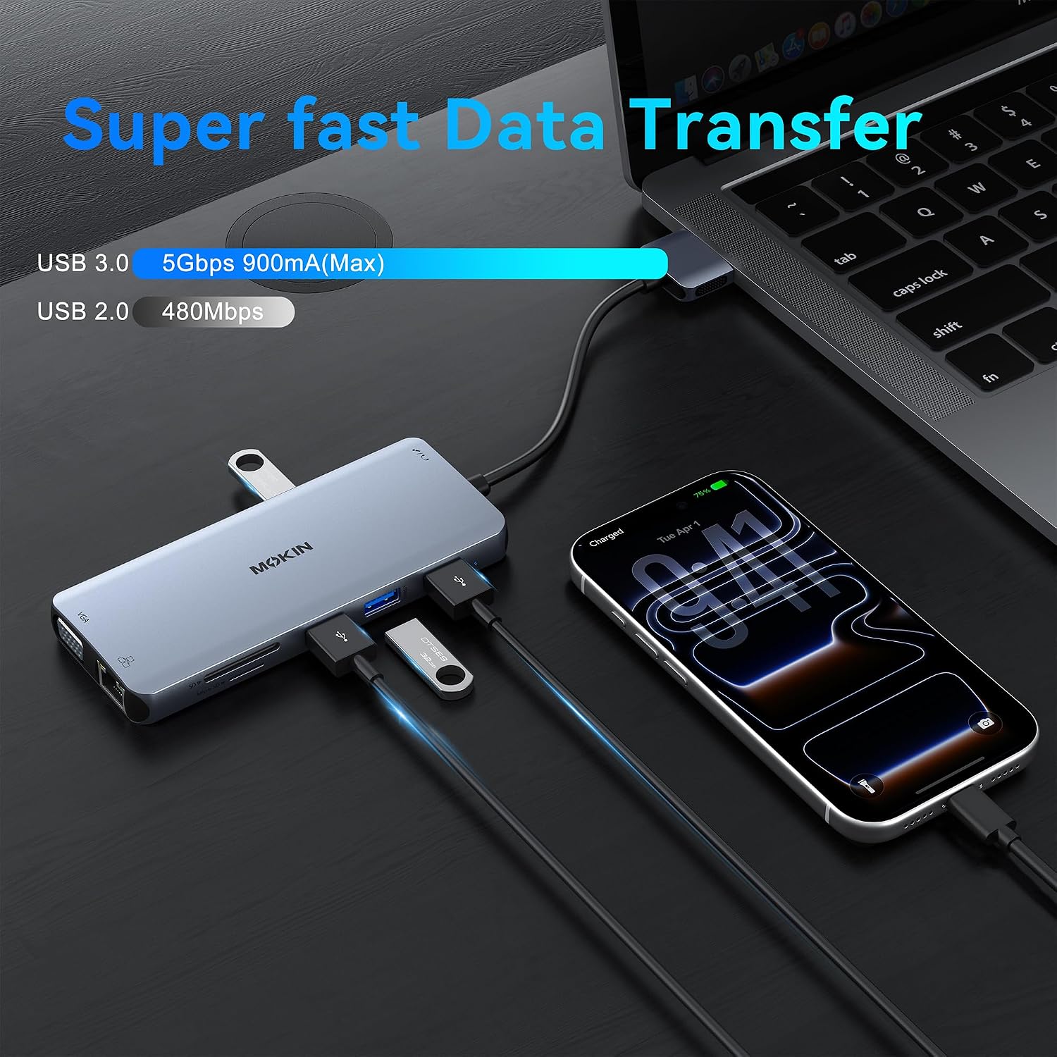 Thumbnail 4 de MOKiN MacBook Docking Station Dual Monitor