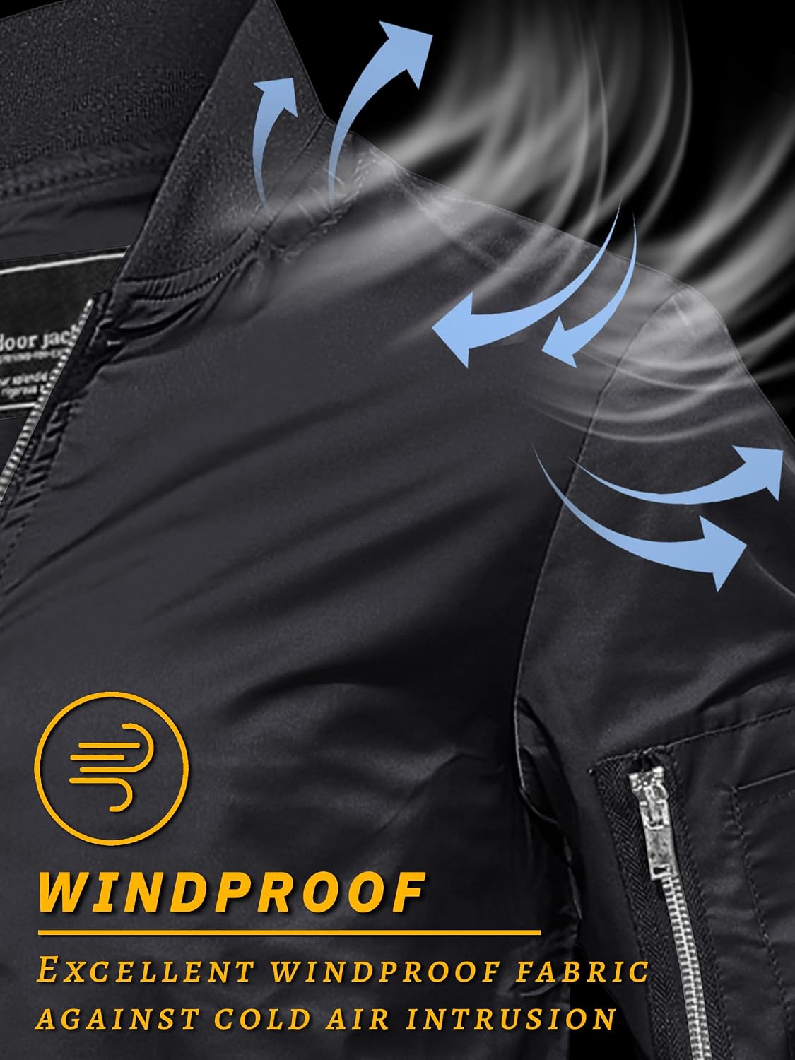 Detalle 2 de TACVASEN Bomber Jacket Lightweight 1 Pocket