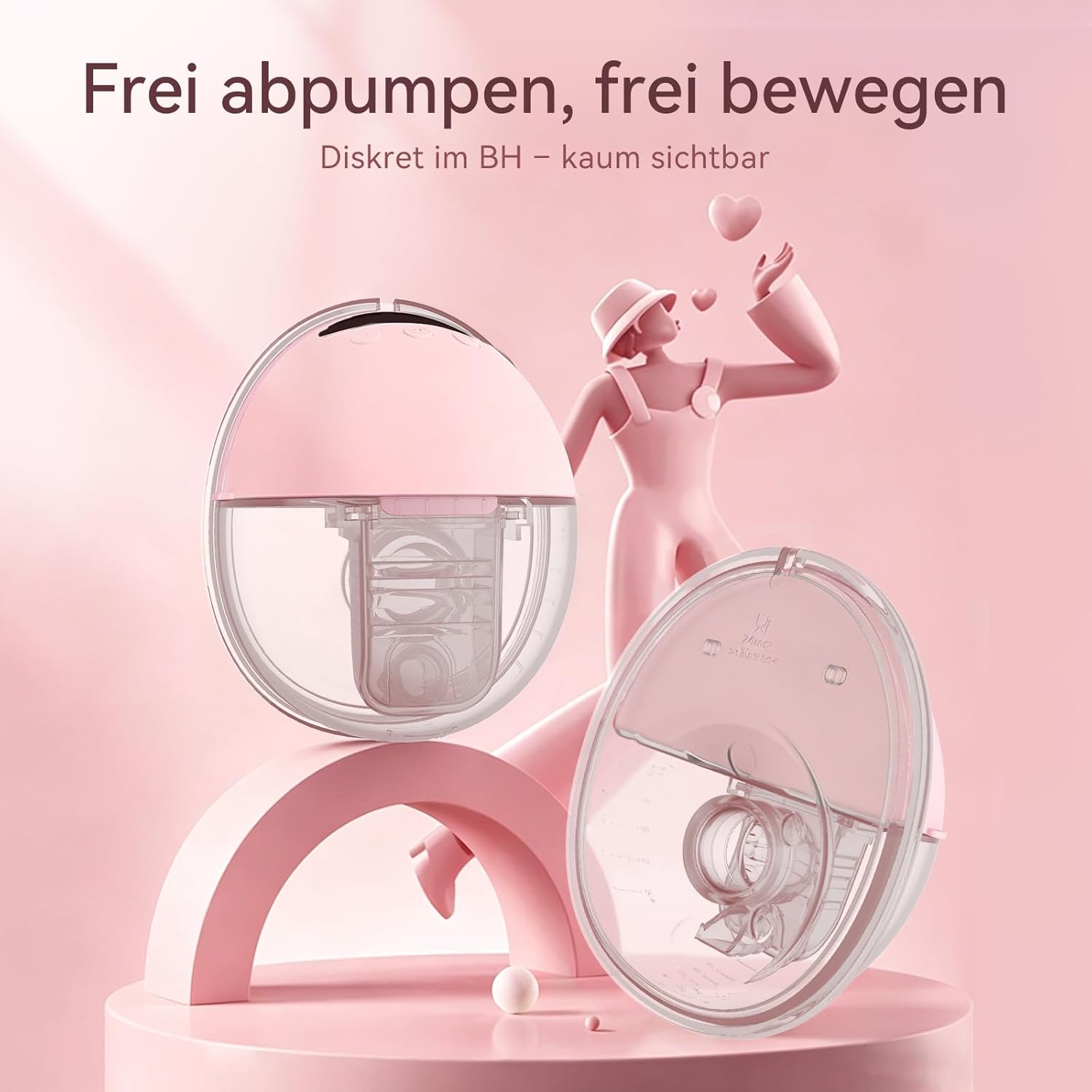 Detalle de Milchpumpe Elektrisch Handsfree – leise, tragbar und flexibel mit 4 Modi und 12 Saugstufen