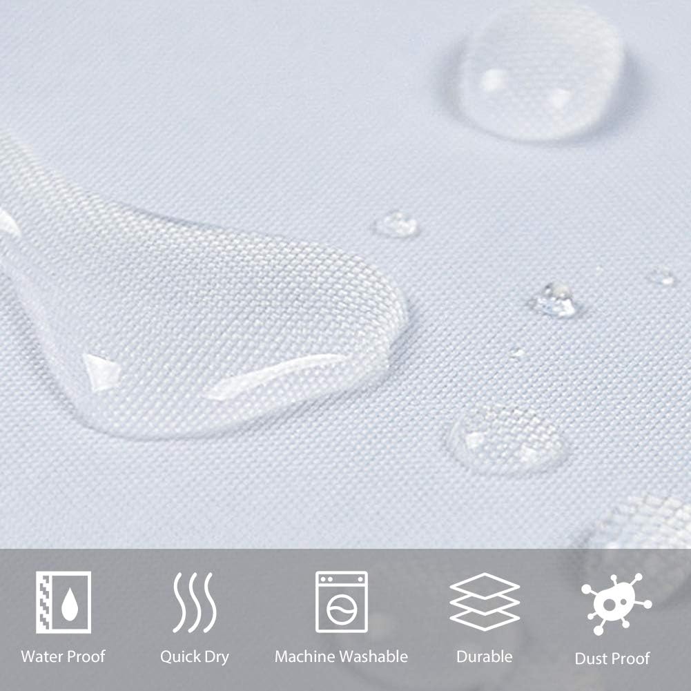 Detalle de Furlinic Tende Doccia Anti-Muffa in Tessuto Poliestere – 240x200 cm, 16 ganci, Bianco