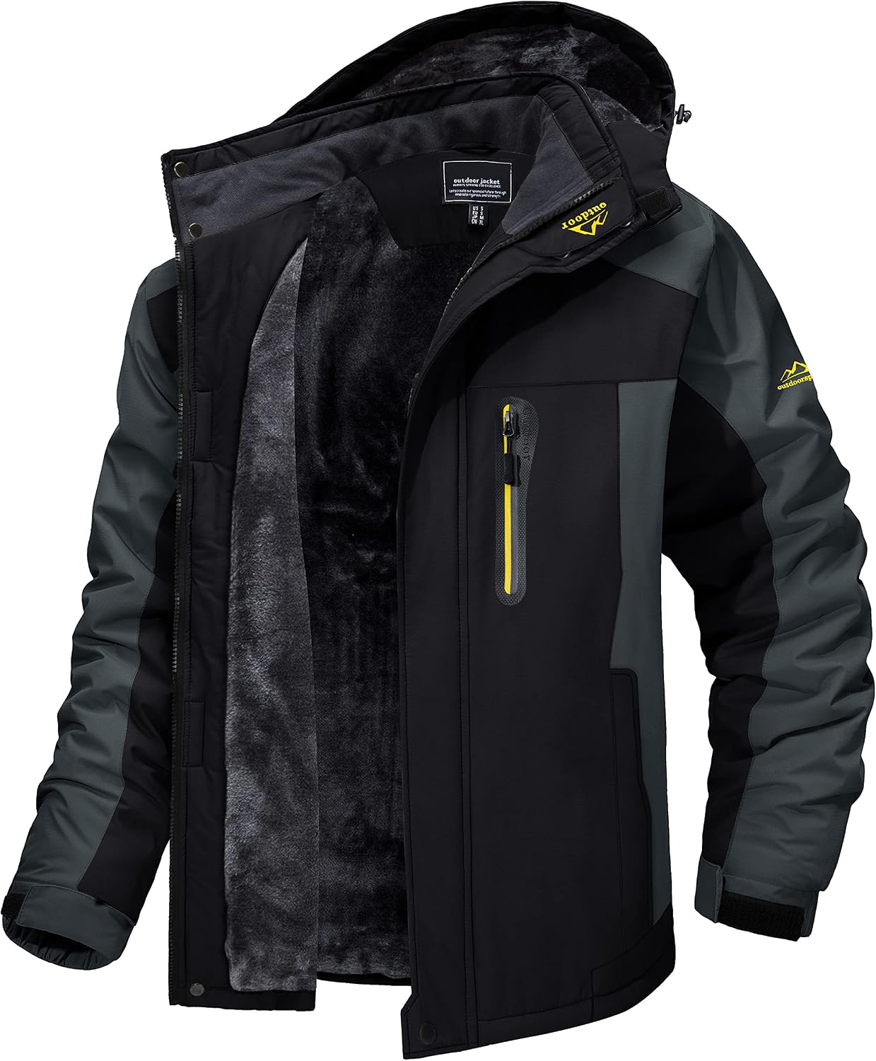 Detalle de MAGCOMSEN Herren Winter Fleecejacke wasserdicht