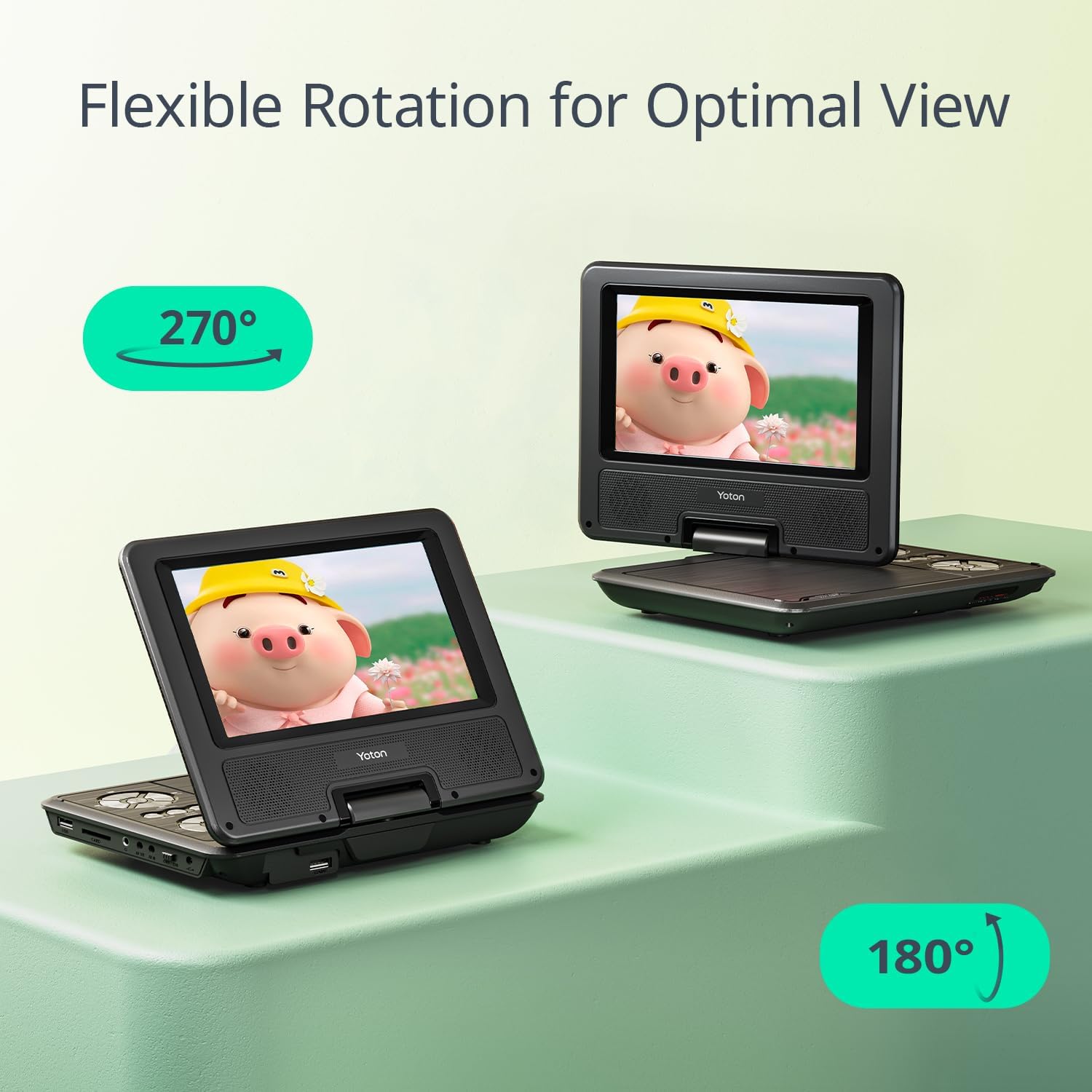 Thumbnail 6 de YOTON YD075 Portable DVD Player, 7.5-Inch Swivel Screen, 4–6-Hour Battery