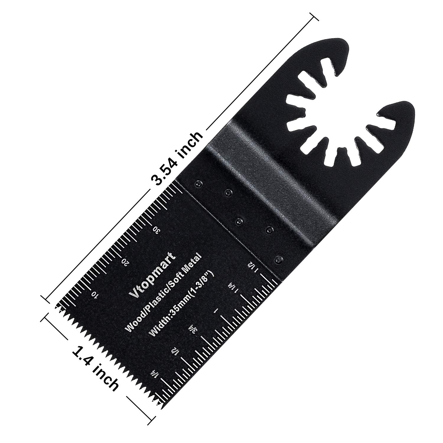 Detalle de Vtopmart 50 Pcs Multi Tool Blades for Oscillating Multitools (wood, soft metal & plastic)