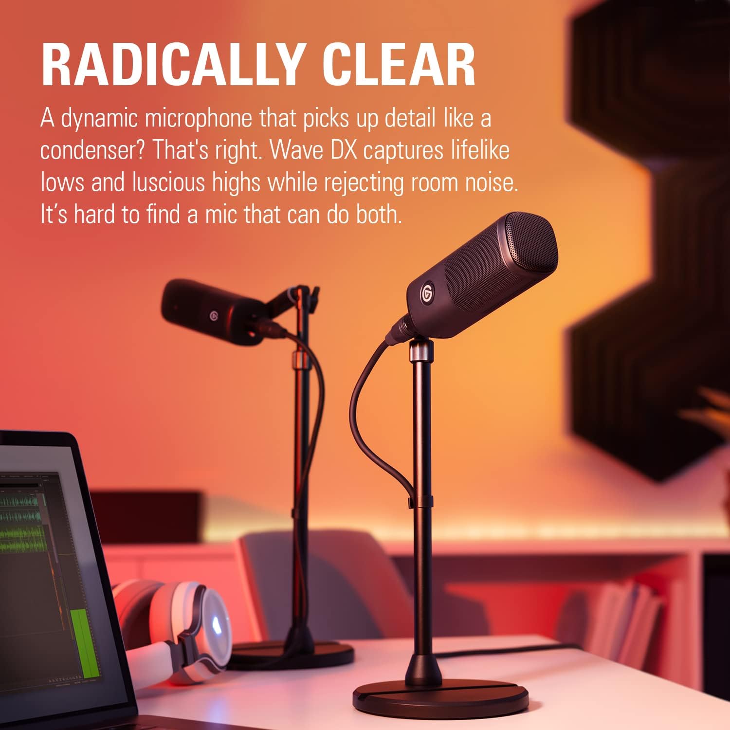 Thumbnail 6 de Elgato Wave DX Dynamic XLR Microphone (Cardioid) for Podcasting, Streaming & Broadcasting