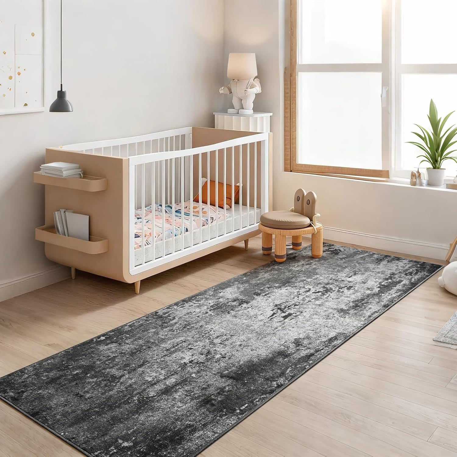 Detalle 2 de 2.6x8 Black Rug Runner — Non Slip 2.6x8 ft Carpet Runner
