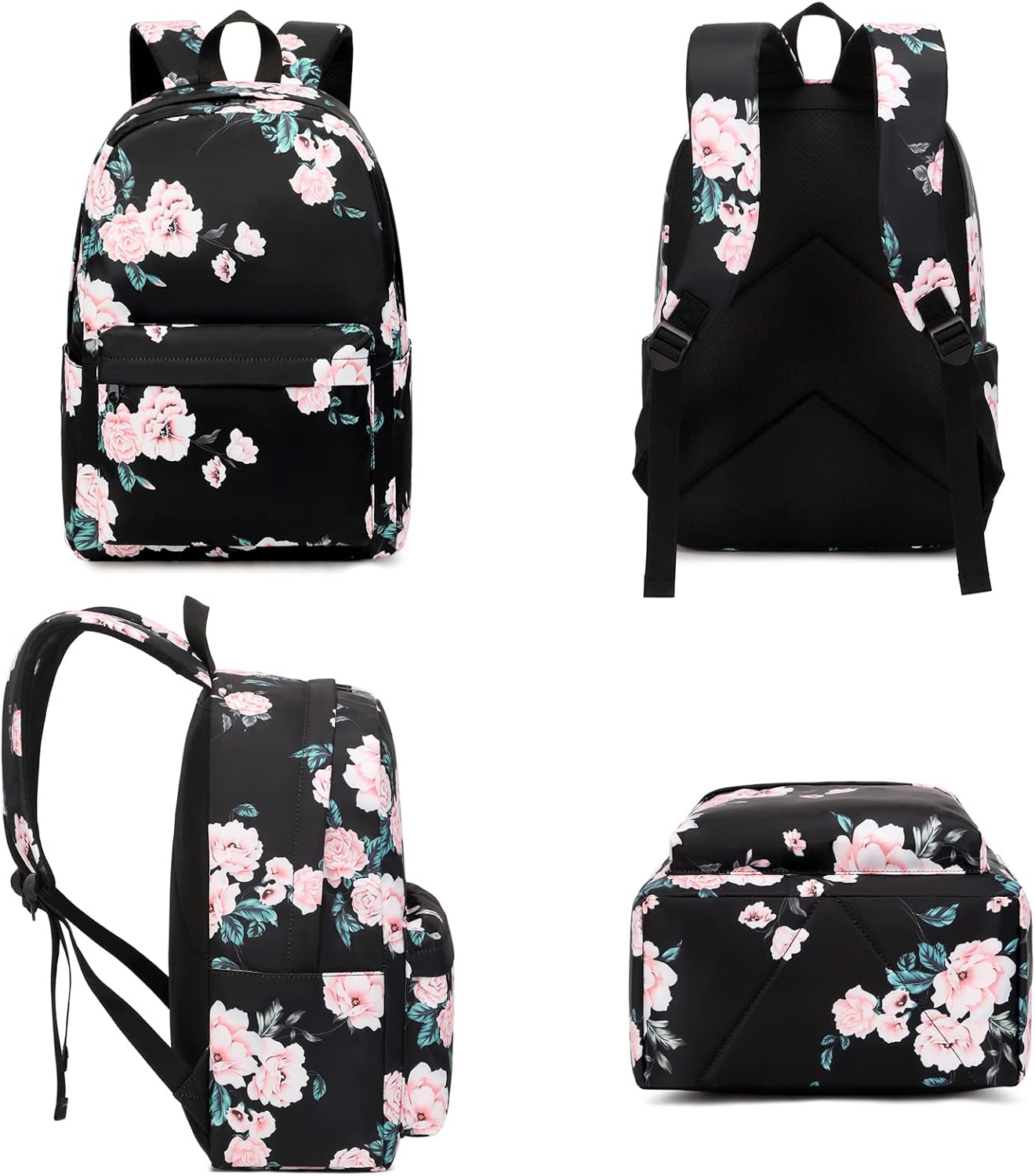 Detalle 1 de Floral School Backpack, Waterproof Polyester, Fits a 15.6-inch Laptop