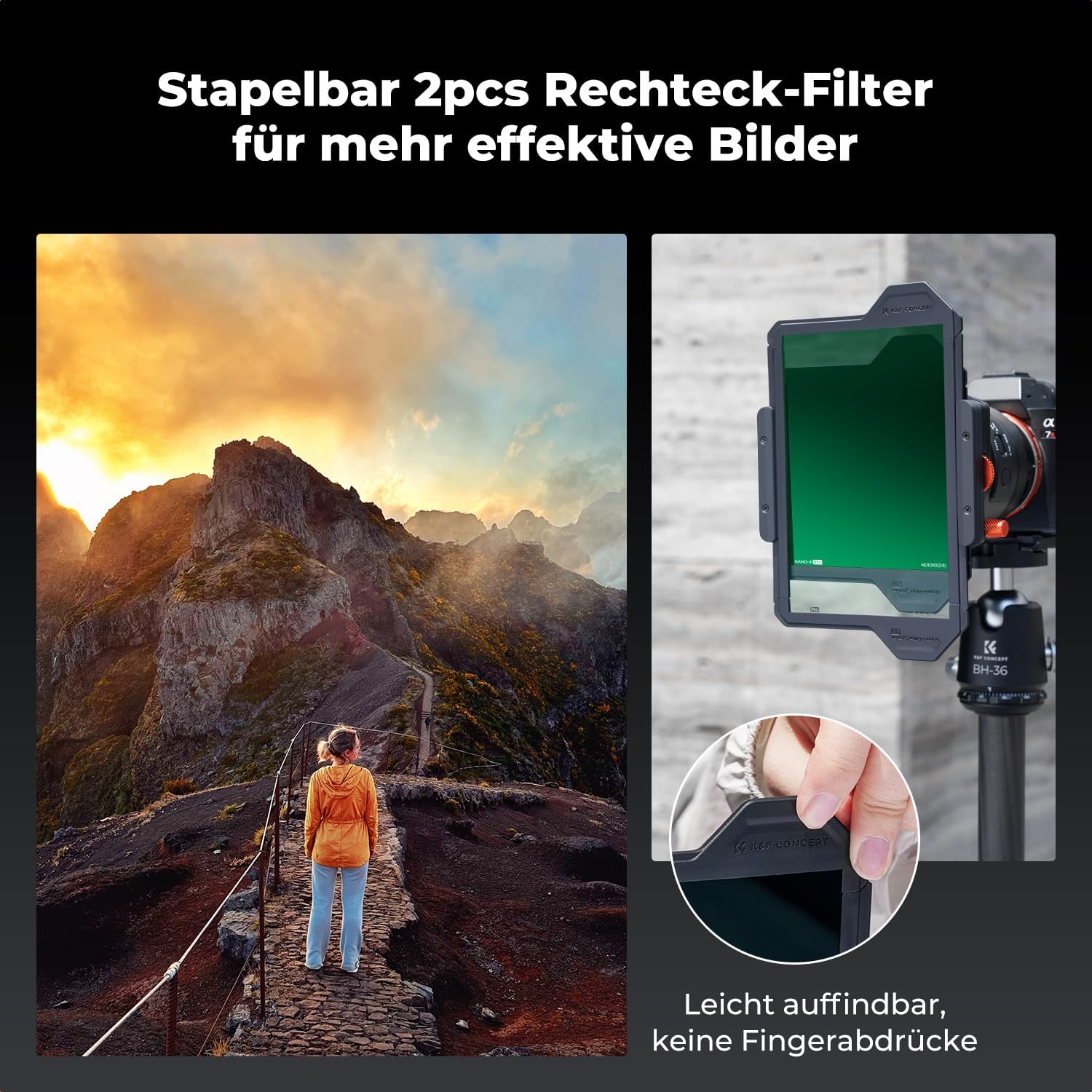 Thumbnail 3 de K&F Concept Nano X-PRO Rechteckfilter-Set 100 mm x 100 mm – ND1000, GND8, CPL
