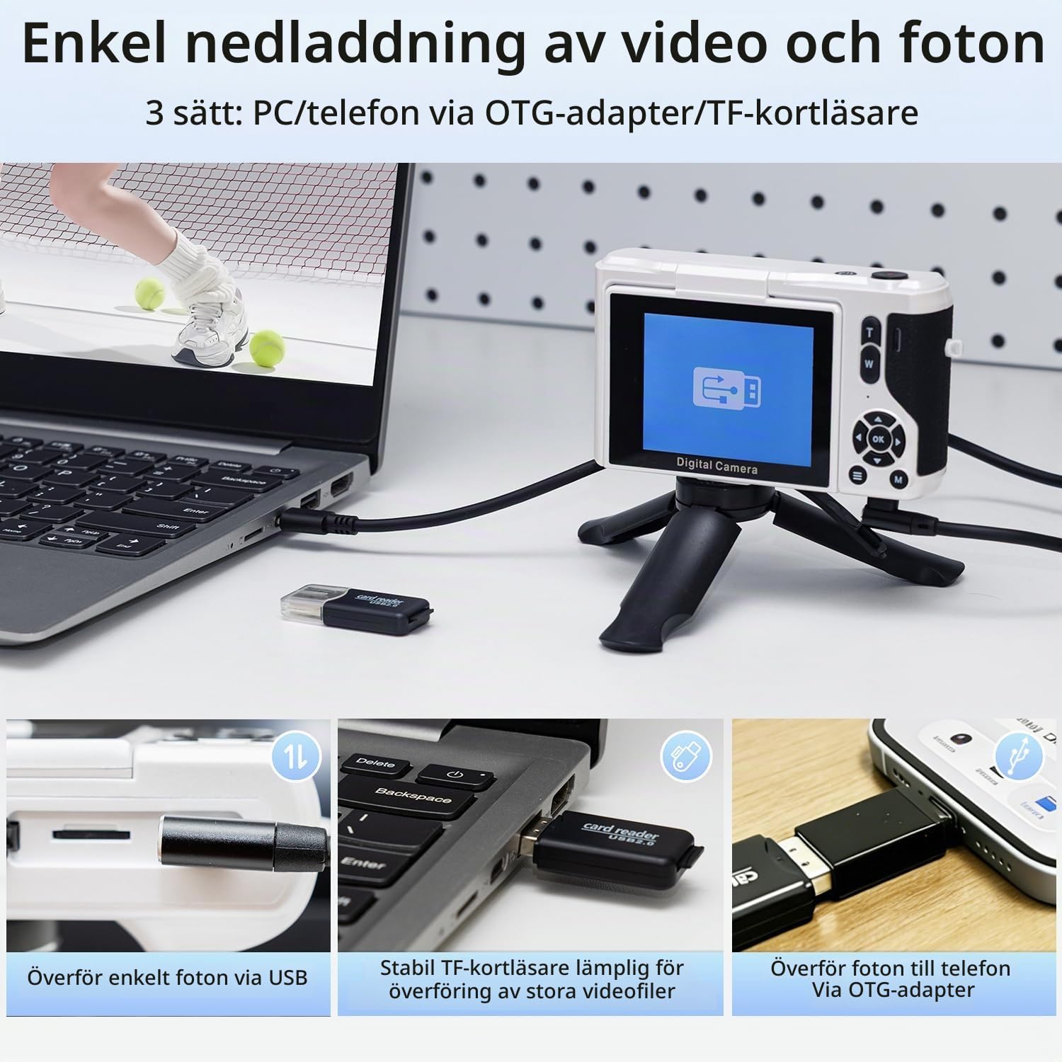 Detalle 2 de ARNSSIEN Y1 kompaktkamera med 4K-video och 16× digital zoom