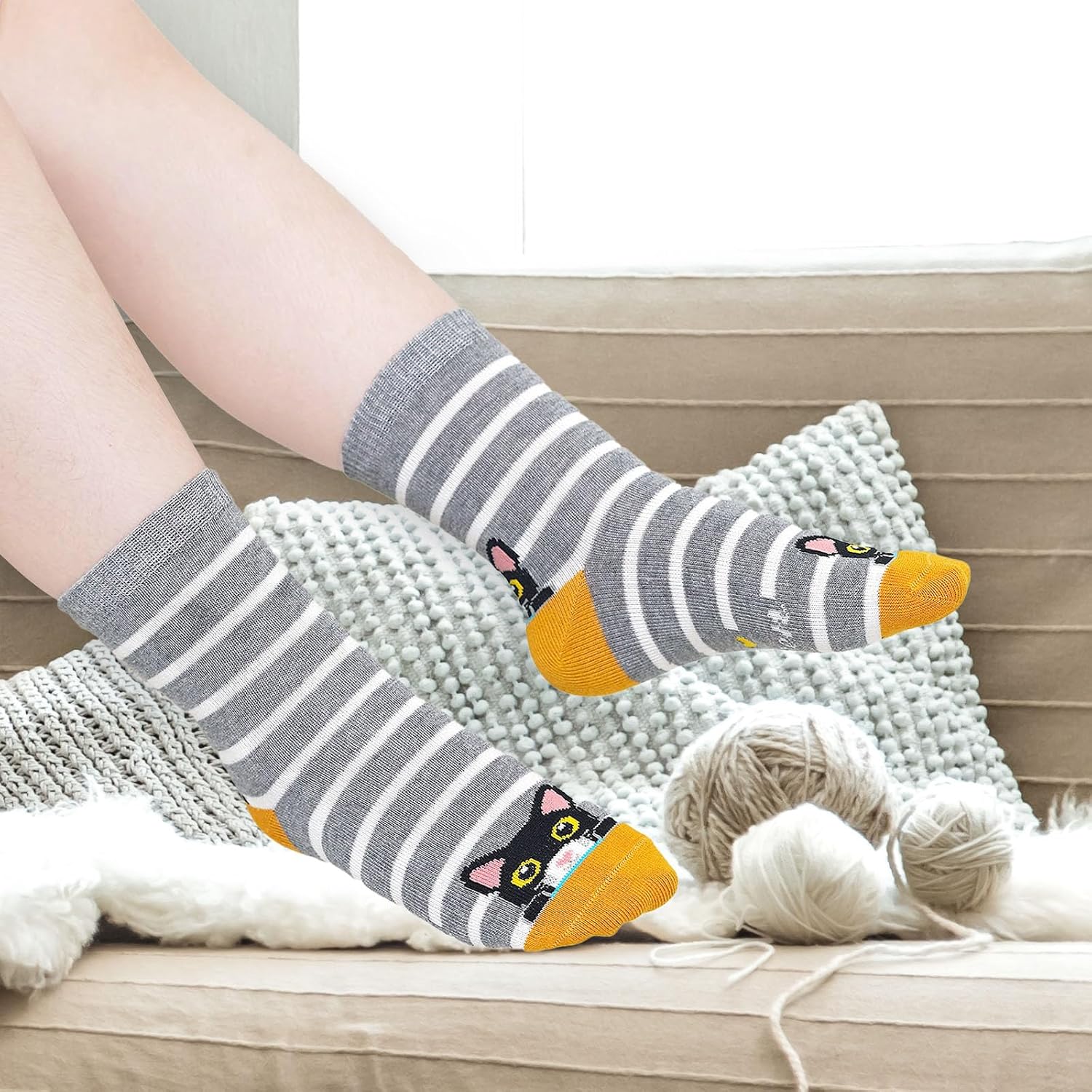 Detalle 2 de LOFIR chaussettes fantaisie coton 5 paires