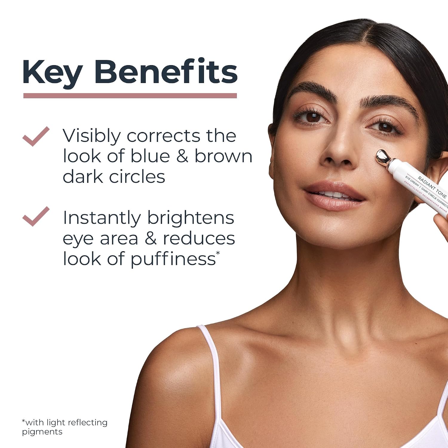 Detalle de Eucerin Radiant Tone Eye Cream for Dark Circles & Eye Puffiness (Thiamidol + Hyaluronic Acid), 0.5 oz