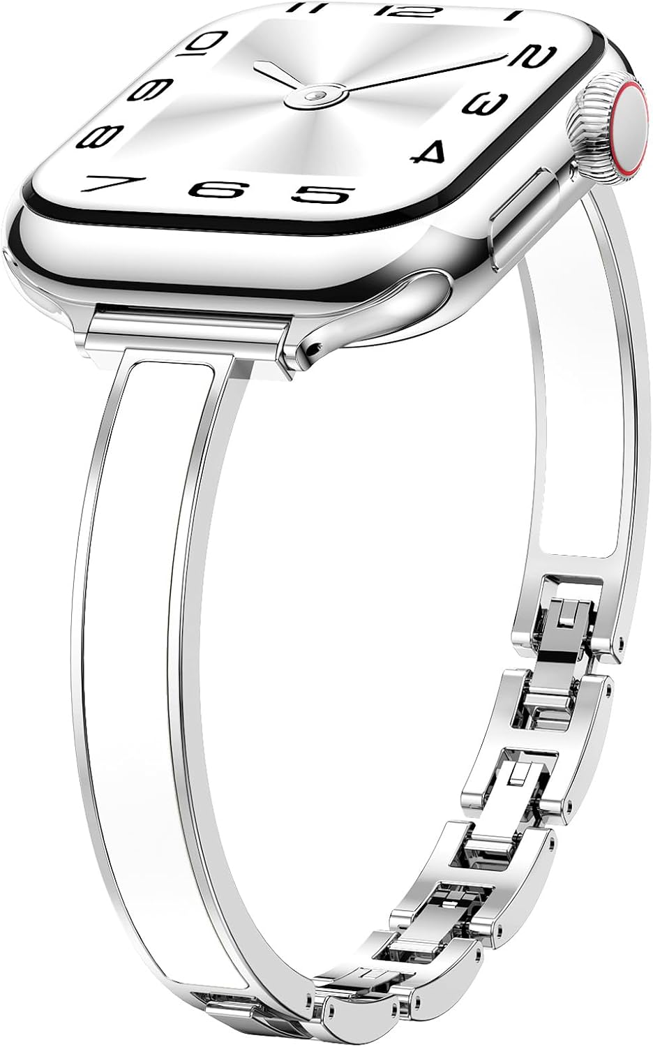 Thumbnail 6 de Mesime Slim Dressy Watch Band for Apple Watch: Jewelry-Style Metal + Silicone Strap for Women (38mm–49mm)