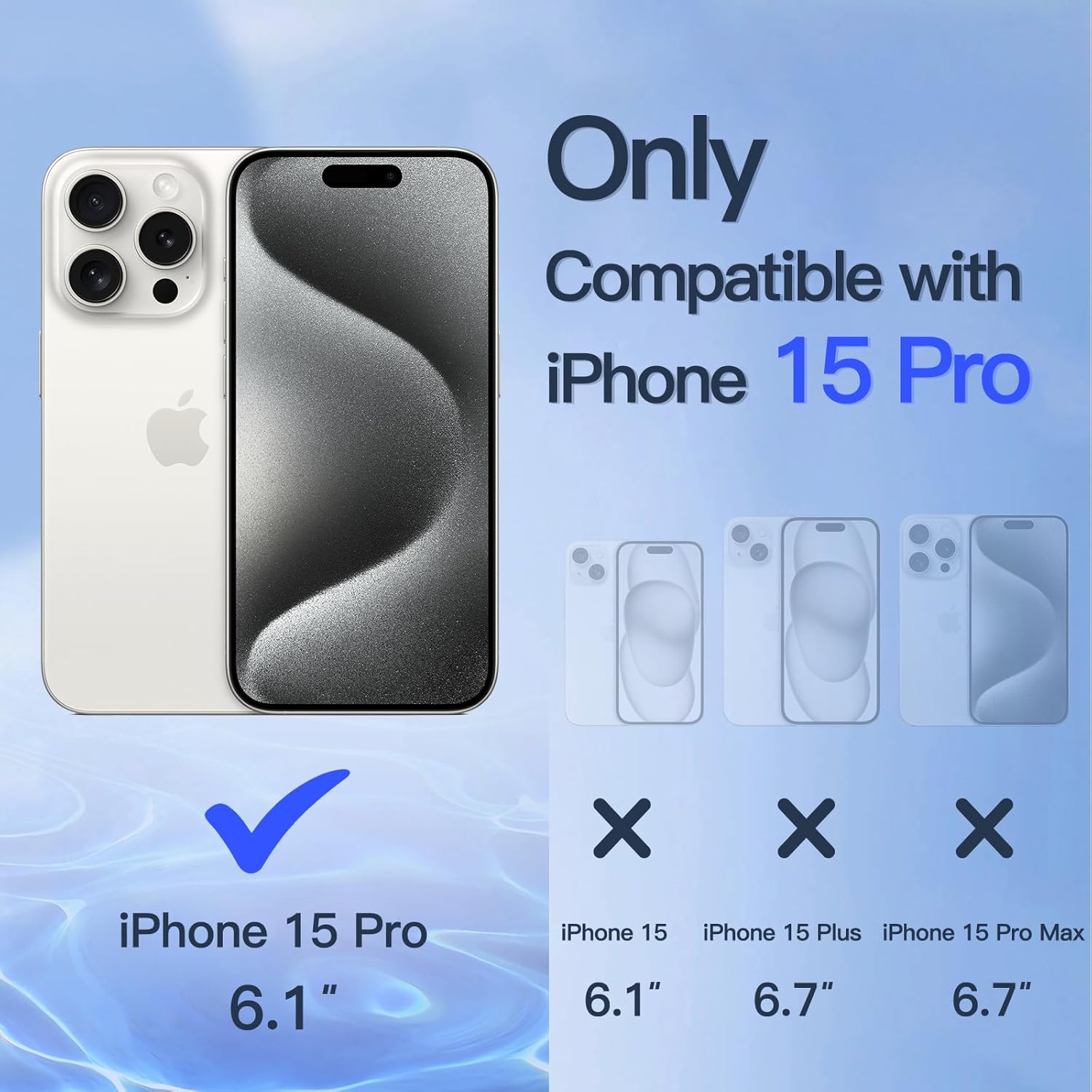 Thumbnail 2 de JETech Sichtschutz iPhone 15 Pro 6,1 Zoll