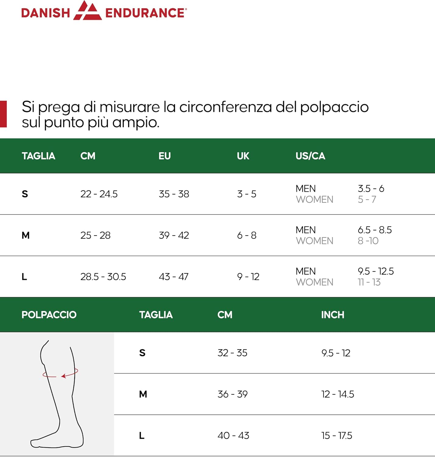 Thumbnail 5 de DANISH ENDURANCE Calze di contenimento in cotone biologico 14-18 mmHg (3 paia) per lavoro, sport e recupero