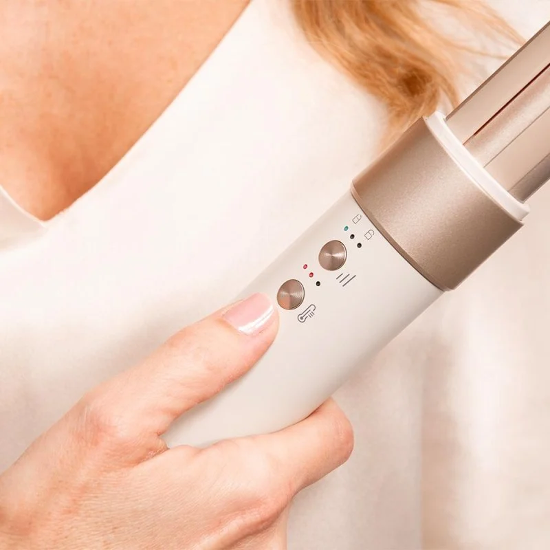 Detalle de Cecotec Bamba CeramicCare AirGlam Champagne: cepillo de aire moldeador 8 en 1 (1400 W) para rizos y peinado sin frizz