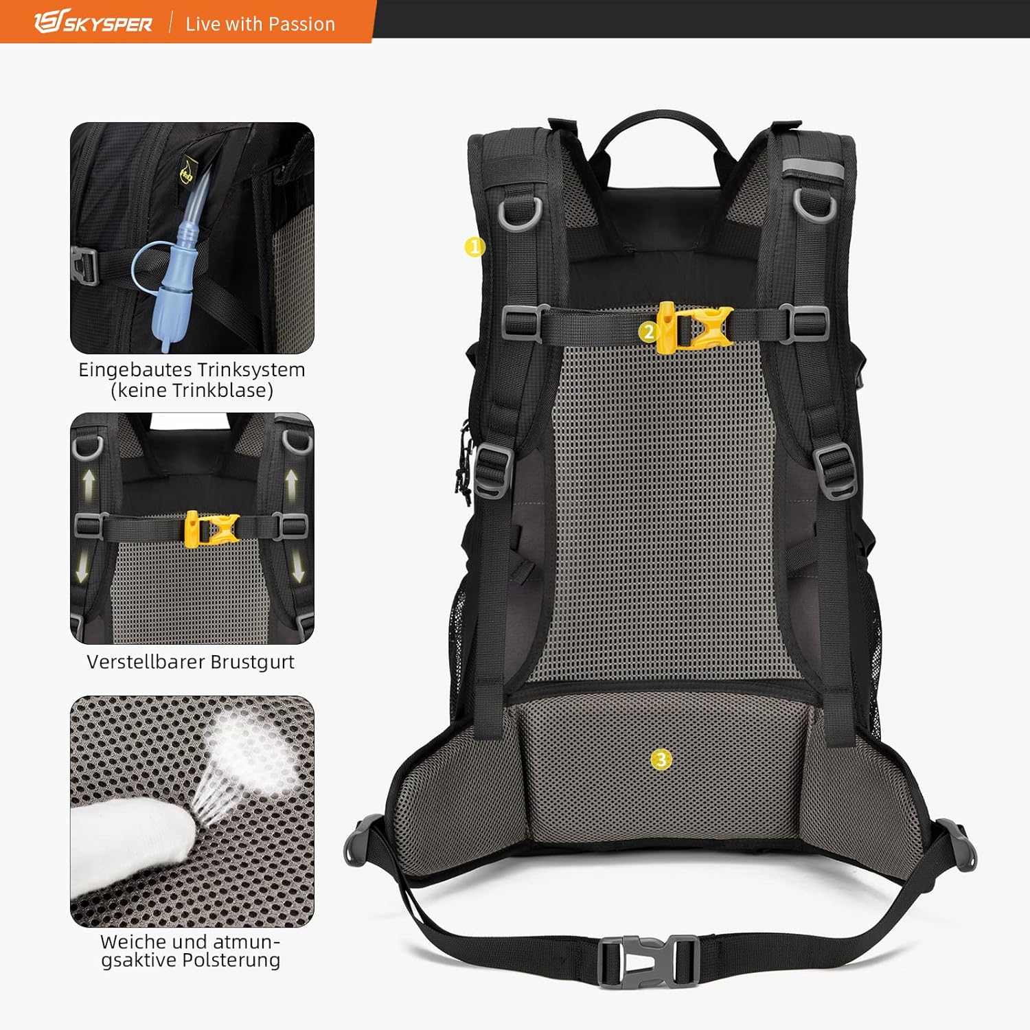 Thumbnail 4 de SKYSPER Wanderrucksack 30L Trekking