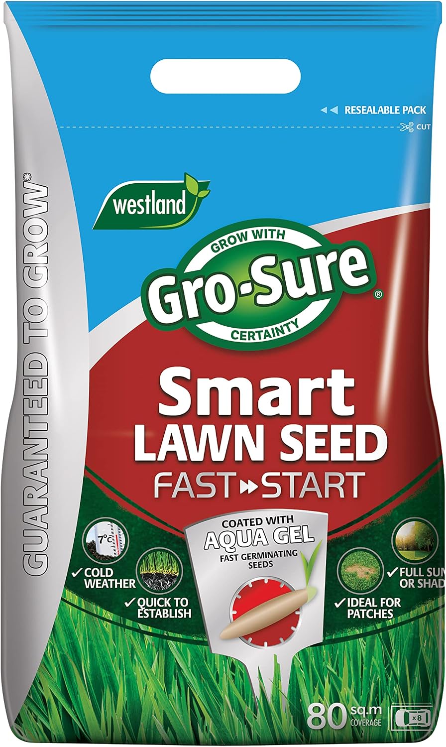 Thumbnail 5 de Gro-Sure Aqua Gel Coated Fast Start Smart Grass Lawn Seed 25 m2 (1 kg) – Blue