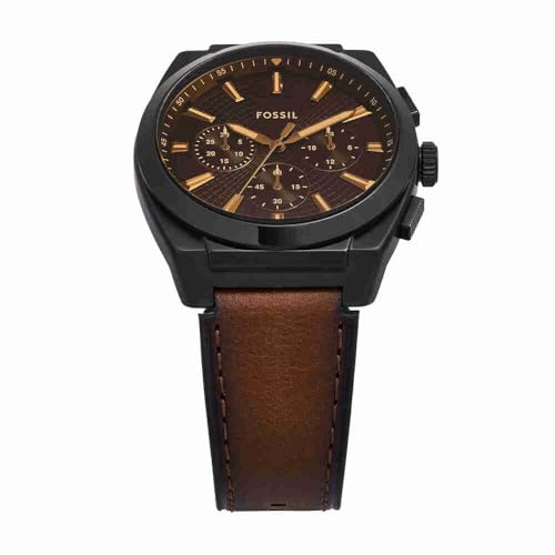 Thumbnail 3 de Fossil Everett FS6108 Review: 44mm Brown Leather Chronograph Watch